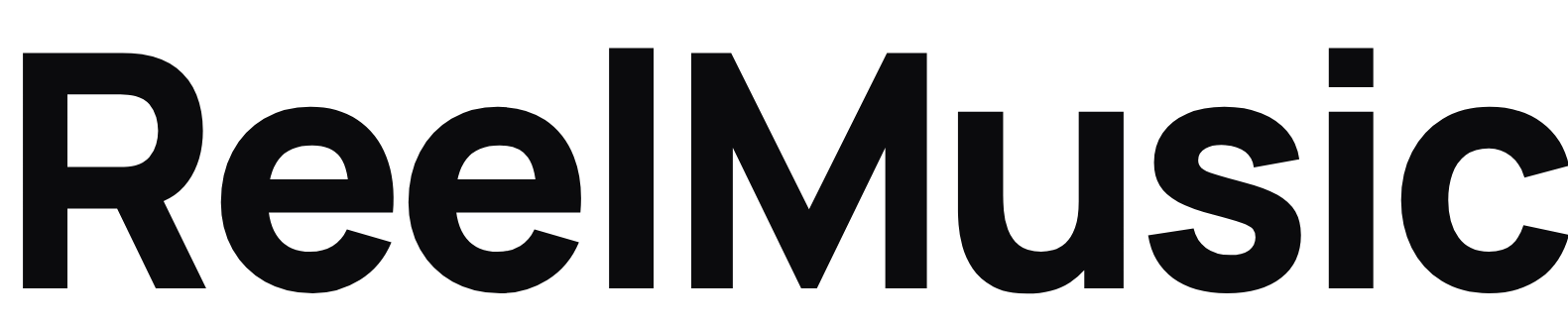 ReelMusic wordmark, dark text